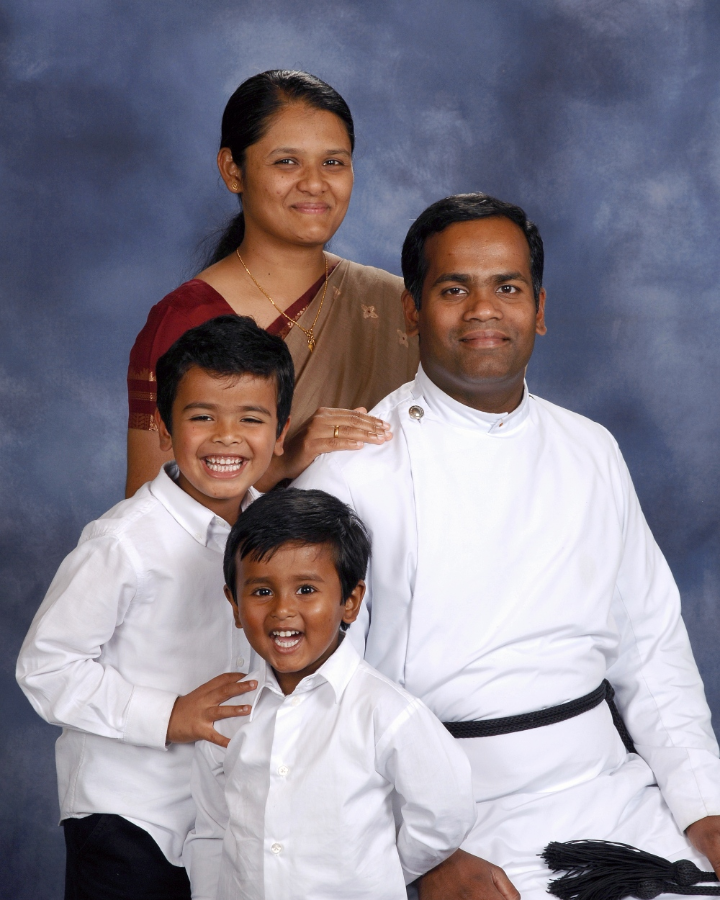 Rev Biju P Simon and family