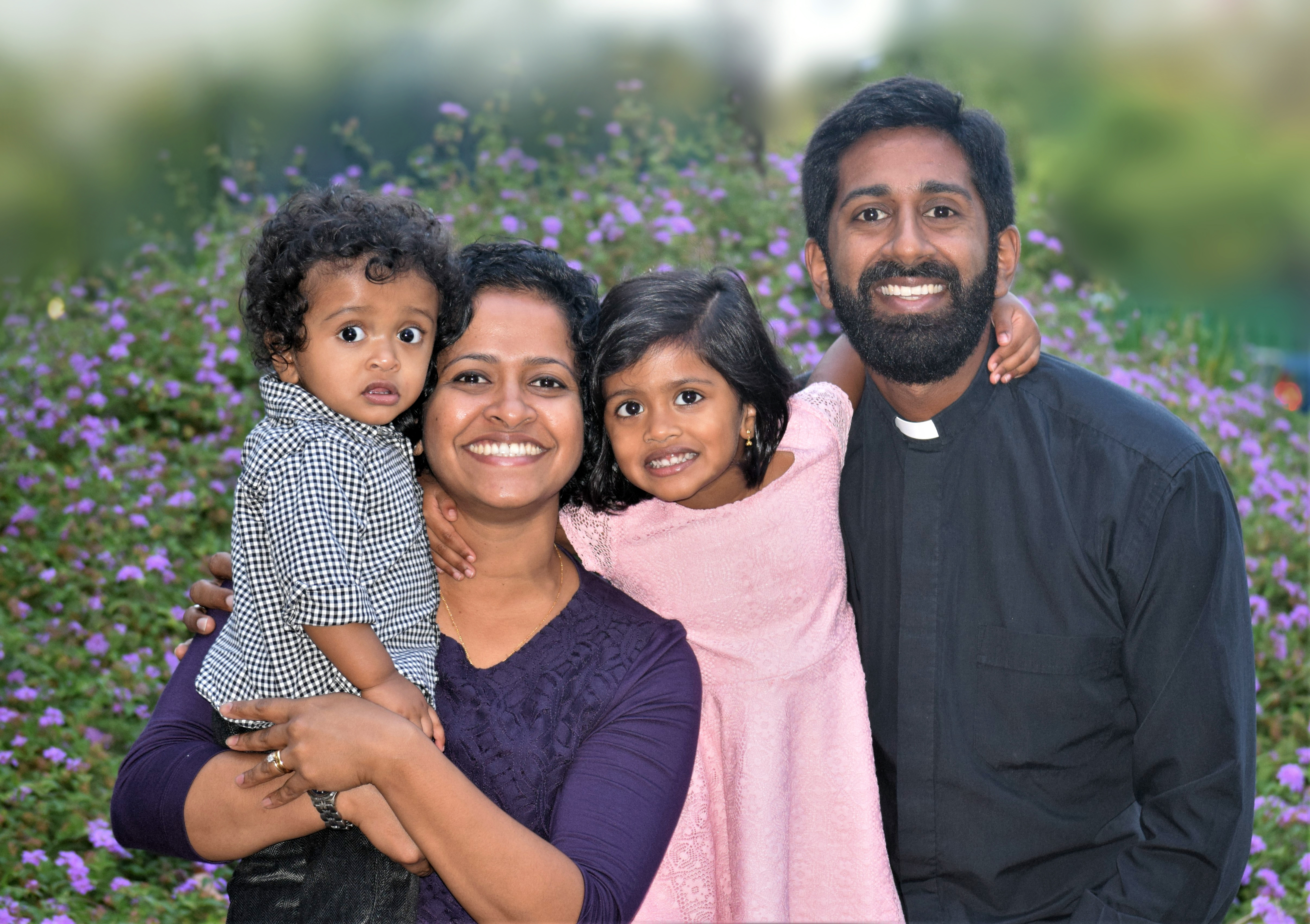 Rev Larry Varghese and family